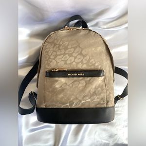 LIKE NEW - Michael Kors Morgan Medium Leopard Jacquard Backpack